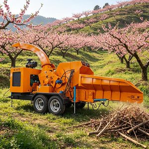 Broyeur de branches d'arbres, mini broyeur de bois, machine à broyer le bois, moteur EPA Kubota Euro 5 CE, alimenté à l'essence, livraison gratuite - Product Image 1