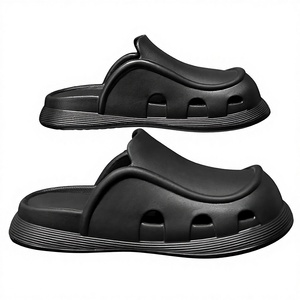 Sandalias EVA de Punta Cerrada, Suela Gruesa, para Uso en Interiores y Exteriores, de Verano, para Mujer, de PVC - Product Image 1