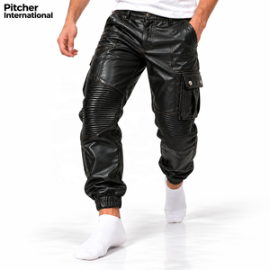 Pantalones de moto personalizados en cuero vacuno con paneles reforzados en las rodillas para marcas de moda inspiradas en el motociclismo. - Product Image 4