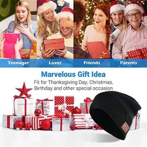 <span class=keywords><strong>Bonnet</strong></span> Musical Hiver Fashion Chaud <span class=keywords><strong>Bluetooth</strong></span> Amovible Lavable <span class=keywords><strong>avec</strong></span> Casque Sans Fil pour Extérieur Maison Cadeaux - Product Image 2