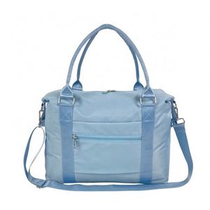 Ligero e impermeable plegable Weekender Gym Duffel Bag Sports Poliéster Equipaje de viaje con patrón de letras - Product Image 3