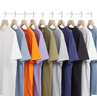 Produsen Pakaian Logo Kustom OEM Grosir Kaos Polos 230g 100% Katun Model Drop Shoulder Ukuran Besar Kaos Pria