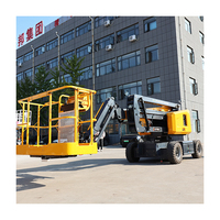 Plateforme élévatrice hydraulique multifonctionnelle autopropulsée JIUBANG, hauteur de travail 16 m, charge utile 230 kg, batterie 48 V, système de niveau laser 360°