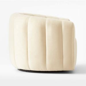 Canapé pivotant sur mesure, <span class=keywords><strong>fauteuil</strong></span>, canapé 1 place, tissu bouclé, lin, velours côtelé, canapé brun beige, camel, crème, beige, velours - Product Image 6