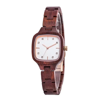 Mini Lady Japanese Quartz Mouvement Montres en bois pur Élégantes montres écologiques multi-couleurs