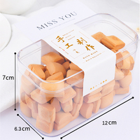 Vente en gros Tasses à gâteau en mousse tiramisu en plastique transparent Boîtes rectangulaires pour emballage alimentaire pour desserts biscuits