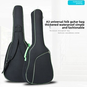 Housse de guitare folk avec logo personnalisé, doublure en éponge acoustique imperméable, pour instruments de musique de 41 pouces, sangles réglables, accessoire - Product Image 4