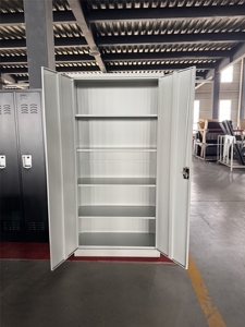 Armoire de classement métallique moderne à deux portes, casiers en acier pour dossiers, rangement de documents, armoires en fer pour bureau, école, hôpital - Product Image 1