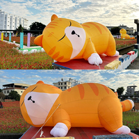 Mascotte gonflable géante personnalisée, modèle de chat imperméable à gonflage rapide, pour publicité extérieure