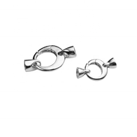 Personnalisé de haute qualité bricolage fabrication de bijoux fermoir en cuir en gros 925 bracelet collier non ternir fermoirs à ressort en argent sterling