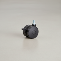 Roulettes pivotantes noires de 3 pouces (75 mm) avec freins, best-sellers pour salon et cuisine