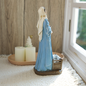 Statues religieuses catholiques en résine, figurines religieuses, <span class=keywords><strong>Vierge</strong></span> Marie, cadeaux chrétiens uniques, 8,46''H, <span class=keywords><strong>Vierge</strong></span> <span class=keywords><strong>enceinte</strong></span> - Product Image 5