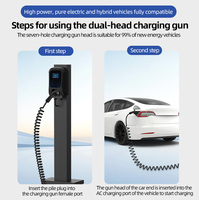 Câble de charge EV double tête Type 2 vers Type 2 OEM ODM, 5M, en spirale, 16A, 3.5KW, prix usine pour station de recharge