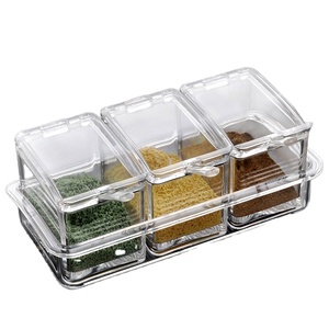 Hermosa <span class=keywords><strong>y</strong></span> delicada multifunción contenedor pequeño condimentos, conjunto de tres - Product Image 1
