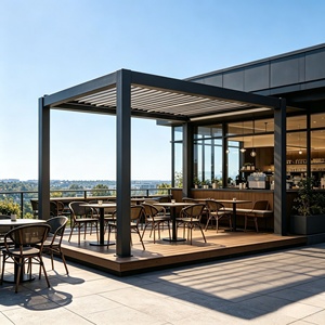 Toldo Plegable Rectangular Resistente para Exteriores, de Aluminio 6063, Totalmente Impermeable, con Iluminación LED Integrada - Product Image 3