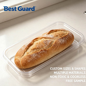 Boîte à pâtisserie en plastique PET transparent sur mesure, recyclable, épaisseur 1 mm, barquette jetable pour <span class=keywords><strong>pain</strong></span> et boulangerie - Product Image 1