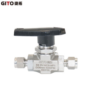 Válvula de Bola Neumática de Acero Inoxidable de Alta Presión 6000PSI con Cuerpo Forjado BV y Diseño de Paso Directo para Gas 316L - Product Image 4
