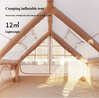 Tente de camping gonflable automatique quatre saisons MF 12, deux chambres, tissu Oxford épais monocouche, imperméable, protection de l'intimité, 6-8 personnes