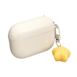 เคสสีขาวเยลลี่สำหรับ airpods 1/2/3 /pro พร้อมจี้ดาวสีเหลืองดีไซน์น่ารักฝาครอบป้องกัน TPU แบบนิ่ม - Product Image 5