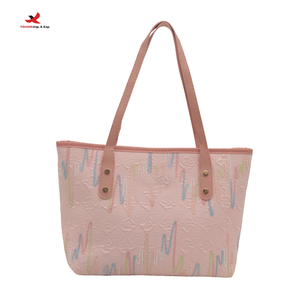 Bolso Tote Casual de Gran Capacidad para Mujer, Bolso de Hombro a Rayas de Moda, Bolso de Hombro de Poliéster, GZ RTS, Pedido Mixto al por Mayor - Product Image 2