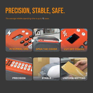 NT-AT 3.0 nouvelle Source accepter largeur <span class=keywords><strong>4</strong></span>-8cm impression Logo Kraft gommé eau activé humide emballage ruban distributeur de Machine - Product Image 5