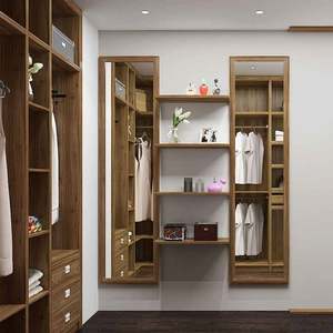 Armoire moderne en bois pour chambre à coucher avec serrure et clé, design en bois grainé, pour salon - Product Image 1