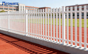 Clôture en métal pour jardin, design personnalisé, <span class=keywords><strong>pas</strong></span> <span class=keywords><strong>cher</strong></span>, en aluminium, clôture en sel, en vente, revêtement en poudre, durable, facile à assembler, lattes de clôture - Product Image 2