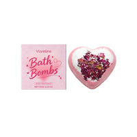 VIARELINE Herbal Rose Heart Bath Salt Bubble Balls Plant Extract Essence Cleanses Pores Gently Hydrates and Nourishes