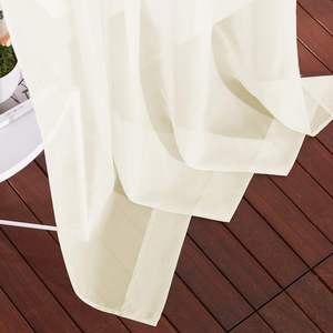 Cortinas translúcidas al por mayor con bolsillos para varillas, tamaño personalizado, color crema beige, 100% poliéster, con aislamiento, para ventanas, con ojales, para sala de estar - Product Image 6