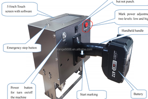 120*30MM palmare marcatrice con Touch Screen punto Peen incisione in metallo utilizzato per <span class=keywords><strong>auto</strong></span> e moto parti Vin numero - Product Image 6