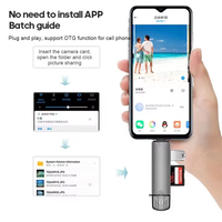 Lecteur de cartes OTG 6 en 1 USB3.0 vers Type C Micro USB Adaptateur Clé USB Lecteur de cartes mémoire intelligentes TF Lecteur de cartes Mini SD pour appareil photo