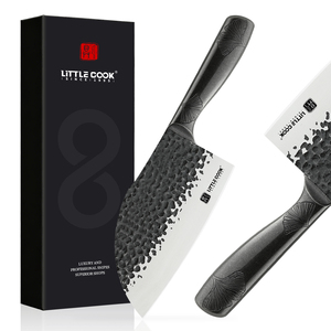 <span class=keywords><strong>Couteau</strong></span> de cuisine haut de gamme LITTLE COOK, lame martelée en acier à haute teneur en carbone 50CR15MOV, 170 mm, <span class=keywords><strong>couteau</strong></span> de <span class=keywords><strong>chef</strong></span>, manche creux - Product Image 1