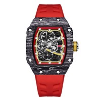 Montre à quartz squelette pour homme, logo personnalisé pris en charge, lumineuse, pour usage quotidien
