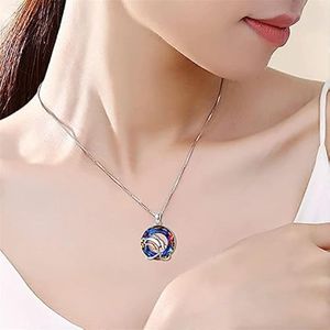 Collier Dauphin Fille Collier Cristal Argent Sterling 925 Collier Dauphin Femme Collier Dauphin Platine Cristal <span class=keywords><strong>Mama</strong></span> Dolphin & Baby - Product Image 3