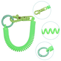 Ressorts hélicoïdaux rétractables porte-clés Anti-perte porte-clés lanière cordon extensible sécurité corde élastique avec fermoir mousqueton porte-clés