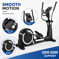 Machine elliptique de fitness commerciale pour salle de sport, cross-trainer pour la musculation avec cadre en acier et propulsion par roue avant
