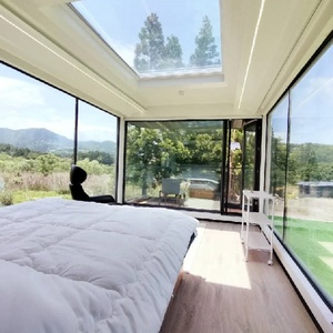 บ้านเคลื่อนที่แบบแคปซูล ห้องพักอาศัย โรงแรมสำเร็จรูป บ้านอัจฉริยะพร้อมห้องน้ำและห้องครัว ขนาด 20 ฟุต 40 ฟุต แบบแซนด์วิช สำหรับใช้ในสวนสาธารณะ ขนาด 20 ฟุต - Product Image 3