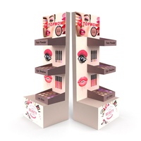 Estantes de Cartón Plegables para Tienda Personalizados, Exhibidores de Maquillaje para Tiendas de Cosméticos