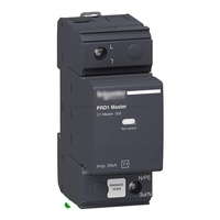 Parafoudre modulaire 1P+N 350V CA, dispositif de protection contre les surtensions 25kA, courant d'impulsion, montage sur rail DIN, SPD, signalisation à distance, programmation PLC
