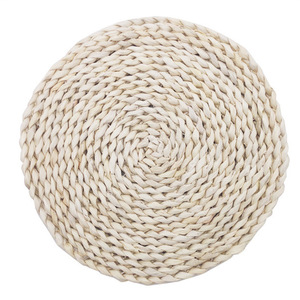 แผ่นรองจานหนังข้าวโพดอย่างดีสไตล์ญี่ปุ่นแผ่นรองจานและหม้อไม้ไผ่แผ่นรองจานฉนวนกันความร้อนแบบหนา - Product Image 5