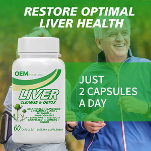 Complément Herbal Détoxifiant et Réparateur pour le Foie OEM, Chardon-Marie, Racine de Pissenlit avec 11 Minéraux en Capsules - Product Image 4