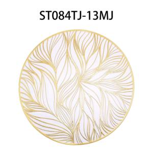 Venta al por mayor de manteles individuales baratos de PVC de piel sintética posavasos escurridores decorativos para mesa de cuencos bronceado - Product Image 2