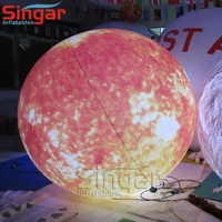 Décoration Lumineuse Gonflable Planètes du Système Solaire Ballon Planète Soleil