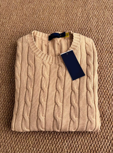 <span class=keywords><strong>Pull</strong></span> à manches longues RL pour homme, 100% coton, col roulé, tricoté RL avec logo brodé en points torsadés, pulls Lauren - Product Image 4