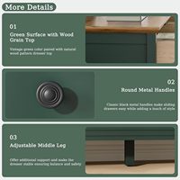 Commode moderne en bois d'ingénierie Tradare à 9 tiroirs avec poignées métalliques, organiseur de rangement large pour chambre et salon