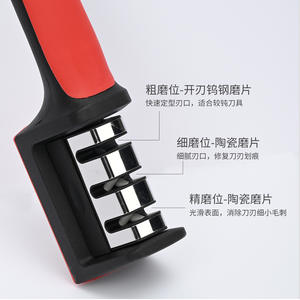 Afilador de cuchillos de cocina Yangjiang, herramienta de afilado manual multi-grano, duradera, para cuchillos y tijeras - Product Image 5