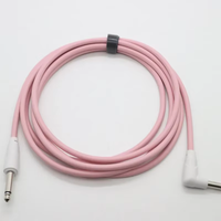 Cable de Guitarra de PVC de Alta Calidad de 6.35 mm, Recto a Curvo, con Tipo de Audio para Guitarras Eléctricas y Bajos