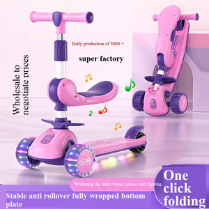 <span class=keywords><strong>Trottinette</strong></span> à <span class=keywords><strong>3</strong></span> <span class=keywords><strong>roues</strong></span> en plastique pour enfants, <span class=keywords><strong>3</strong></span>+ ans, <span class=keywords><strong>3</strong></span>-en-1, siège et guidon, unisexe, voiture à roulettes pour bébé, élargie et épaissie - Product Image 5