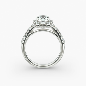 Bague de fiançailles haut de gamme avec sertissage halo de créateur et finition élégante pour un style romantique et un usage quotidien - Product Image 2