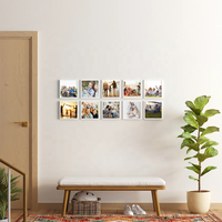 Lot de 6 cadres photo Mixtiles 8x8 pouces nouvelle version, réutilisables avec bandes adhésives amovibles au dos